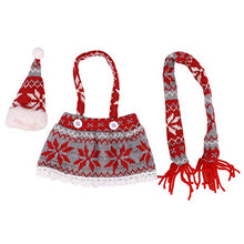 Minkissy 3 Pezzi di Natale Bottiglia di Vino Vestito Copertura Cappello Sciarpa Champagne Borse Decorazioni per Feste di Natale Rosso