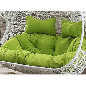 eewopjkj Cuscini per sedie a Forma di Nido Cuscino per cestini in Vimini Cuscini per Sedia Altalena in Rattan Amaca sospesa 2 posti Cerniera Lavabile-Verde 140x110 cm (55x43 Pollici)