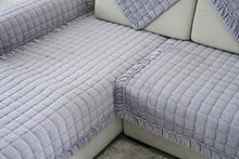 Homeen Europeo Copridivano Antiscivolo,Fodera per Divano Posti,Universale Trapuntato Divano Slipcovers per Angolare con Penisola,Cuscino per Divano a Quadri Trapuntato in Velluto Spesso-Bianca_70×7 - Arredi Casa