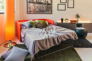 Ponti Divani - Compact - Divano Letto Compatto salvaspazio - divanoletto Artigianale, Made in Italy con Materasso in Poliuretano espanso 155x85 - Divano Letto Una Piazza e Mezzo - Tessuto Nero