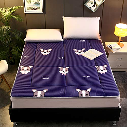 JIARUN 3dquilt Dormire Tatami Pavimento Futon Cibo,Multi-Dimensione Traspirante Giapponese Ciboerasso Topper Copertura Roll Up per Studente Dormitorio
