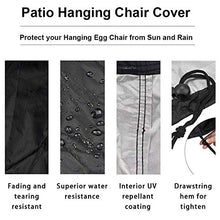 HSGAV Copertura della Sedia Dondolo, Sedie Sospese Impermeabili Protettiva Copertina, Copertura per Mobili da Giardino 420D Tessuto Oxford Antivento con Fodera in PVC, 190x115cm, Nero