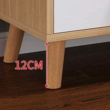 H-CAR Comodino Comodino Open Storage 2 cassetti Gambe in Legno massello Camera da Letto Armadietto Semplice 37X30X60CM Tavolino