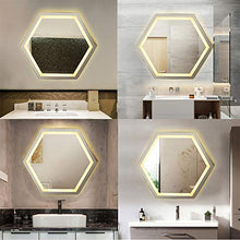 Mirror Esagonale Parete LED Definizione Specchio del Bagno Specchio, Interruttore Intelligente di Tocco, antiappannanti Specchio ZDDAB