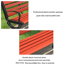 Panca da giardino, da giardino, da terrazza, da giardino, in plastica, in legno, per il tempo libero, da esterno, 2-3 posti, da cortile, in metallo, in ghisa, per fila, sedia da veranda resistente