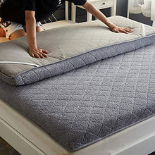Spesso Peluche Materasso Tatami,Tradizionale Morbido Traspirante Tappeto da Pavimento Tatami Giapponese Futon Materasso Letto per Casa Dormitorio Studentesco Grigio 150x190cm(59x75inch)