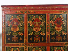 Yajutang - Cassettiera tibetana con motivo floreale dipinto a mano