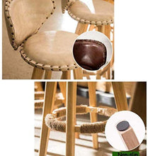 LWW Sgabelli, Sedia da pranzo con schienale e poggiapiedi naturali gambe in legno massello con il designer attenuato Pad contemporanea per Office sala da pranzo, cucina,Marrone