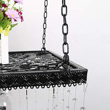 FAFZ Portavini Portabottiglie in Metallo A Soffitto, Regolabile in Altezza, Porta Bicchiere da Vino con Catena Pendente in Cristallo, Adatto per Ristoranti, KTV, Bar (Size : 100cm)