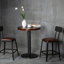 HXSM Sgabelli da Bar Industrial Sgabello da Bar in Metallo Sedie da Cucina in Similpelle Sgabelli Alti con Schienale E Poggiapiedi Quadrato 45/65/75/80cm Marrone 1 Pezzo