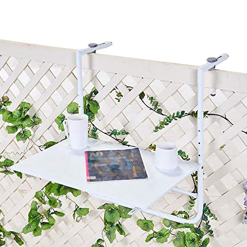 LWZ Tavolo da Balcone sospeso Bianco, Tavolo Pieghevole a Parete, Tavolo Galleggiante salvaspazio per Studio, Camera da Letto, Bagno o Balcone