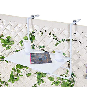 LWZ Tavolo da Balcone sospeso Bianco, Tavolo Pieghevole a Parete, Tavolo Galleggiante salvaspazio per Studio, Camera da Letto, Bagno o Balcone