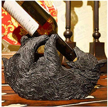 JFFFFWI Bere Orso Portabottiglie Divertente Animale Faunistico Portabottiglie da Vino, Piano di Lavoro/Piano per Tavolo/Free Standing, Premium Resin, Nero, 28 & Tempi; 18 cm, Creativo, Port