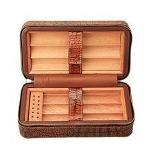 Liang Yu Cigar Humidors - Scatola di sigari Portatile 6 Pezzi Scatola di Sigaro in Pelle di Coccodrillo Stick: 20x11x8,5 cm Cedro Spagnolo Contenitore di immagazzinaggio (Color : Wine Red)