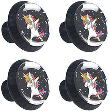 Carino Unicorn Dance Pomelli per Porta Set di 4 Pomelli per Mobili Manopole per Cassetti Cucina Armadio Vetro