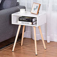 COSTWAY Comodino, Tavolino con 2 Cassetti in MDF Ecologico e Resistente, Bianco, 40 x 30 x 54 cm