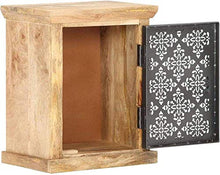 H-CAR Comodino con Anta Comodino Finitura Laterale Tavolo Porta Telefono per Soggiorno Camera da Letto 40x30x50 cm Legno massello di Mango