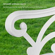Panchine da Giardino Panca per Tempo Libero da Esterno, Panca da Terrazza in Ghisa Resistente Alle Intemperie, Panca da Cortile Con Schienale e Braccioli Panchine da Giardino Decorative Sotto Portic