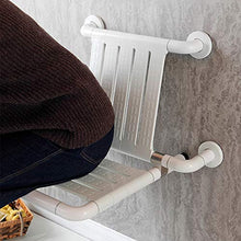 Sedia da bagno pieghevole per doccia, sgabello per cambio scarpe, a parete, con schienale, impermeabile, a prova di umidità e antiscivolo, in acciaio inossidabile 304, può sopportare un peso di 250