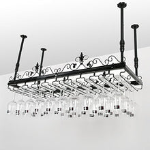 GJSN Scaffale per Vino, Ferro Battuto Nero/Bronzo Portavolo Regolabile la Gravità Regolabile Può Appendere Una Varietà Di Tazze a Forma Di Fiore Europeo 100 Cm: 10 Slot Hang 40 Tazze 120 Cm: 12 Slo