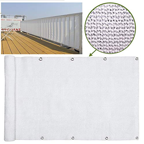 LSXIAO Schermata Privacy Perforata Balcone Protezione Parabrezza Protezione Impermeabile/Solare Persiane da Esterno Accessori da Giardinaggio, 33 Taglie (Color : White, Size : 1x15m)