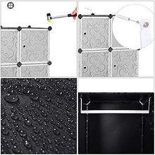 Rollsnownow - Armadietto portatile per armadio, con ante e asta per appendere vestiti, scarpe, accessori, metallo, 111x47x147cm