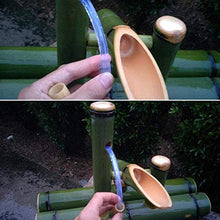 LIYT Caratteristica di bambù Fontana di Acqua con Pompa ad Acqua Becco di Acqua Che scorre Interni Esterni Zen Decorazione del Giardino, 100% Fatto a Mano,Verde,40CM