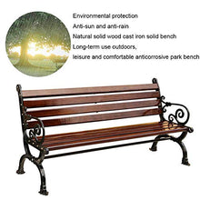 GaoF Panchina da Esterno Panchina da Giardino per terrazza, Resistente alle intemperie con braccioli e Schienale Comoda panchina da Veranda in Legno massello anticorrosivo in