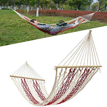 Yhjkvl - Amaca da campeggio, 190 x 80 cm, amaca da campeggio, in corda di cotone, dondolo, letto da giardino, cortile, carico massimo 100 kg