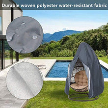 zimohe Copertura della Sedia Dondolo,Rattan da Giardino Wicker Coperture Mobili Impermeabili per Sedie Sospese - Antipolvere Protettiva Copertina,190x115cm (Grigio)