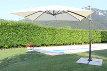 Milani Home s.r.l.s. Ombrellone 2 X 3 da Giardino Esterno Luce Venduta Separatamente con Palo Decentrato Laterale A Braccio Colore Ecru Modello Volta