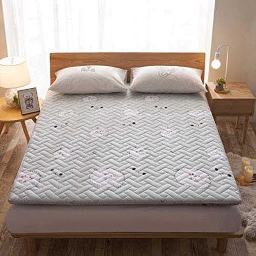 LJ Materassino Imbottito in Cotone Lavato con materassino Doppio Spessore 8cm (Colore : 2, Dimensioni : 150x200cm)