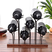 BYARSS Portabottiglie da Tavolo Bar casa,Portabottiglie da Tavolo, Elegante Bar da casa 6 Bottiglie Portabottiglie da Tavolo con Supporto per espositore(Bronzo)