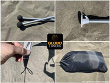 GLOBOLANDIA Tenda 95117G da Spiaggia Tents Globo Sand 2.1m x 2.1m con Ancoraggio a Sabbia, Parasole Portatile Tende con Ancoraggio a Sabbia Tettuccio Parasole