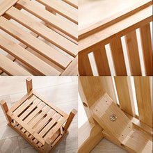 Sgabelli CJC Panca da Doccia Sedile con Ripiani bambù Spa da Bagno in Legno Impermeabile Organizzatore di Stoccaggio Bagno Antiscivolo Dentro Fuori (Color : Bamboo)
