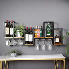 Floating Shelves Portabicchieri per Vino da Appendere a Parete, Facile Installazione Scaffali per Espositori da Bar Creativi, per Cucina, Sala da Pranzo, Cantina