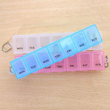 Courage Ouyang - Contenitore portatile con 7 griglie settimanali per medicine e pillole, dimensioni portatili