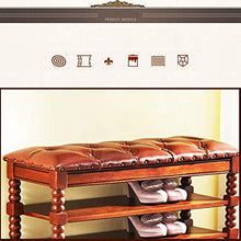 YANG Legno Bagagli Petto Shoe Rack Cambio di Scarpe Panca poggiapiedi Imbottito Guardaroba Dressing Table Sgabello ottomano Carico 250kg (Color : Black, Size : 80cm)