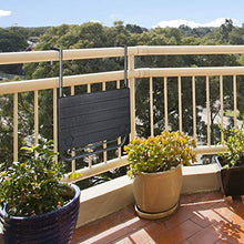 Relaxdays Tavolino Pieghevole per Balcone, 3 Altezze Regolabili, LxP 59,5 x 36, Appeso a Ringhiera, Effetto Legno, Nero