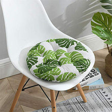 Pillowcase 2 Confezioni di Cuscini Imbottiti per sedie Portatili, Cuscini per sedili in Cotone e Lino, Cuscini Rotondi Antiscivolo per Giardini Esterni, uffici e soggiorni (A2, 40 * 40 cm)