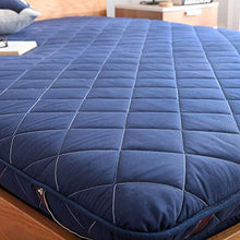 Morbido Doppia Giapponese Sleeping Pad Spessore 7cm per Dormitorio per Studenti,Spesso Pieghevole Materasso Futon,Traspirante Materasso Tatami Blu 100x200cm(39x79inch)