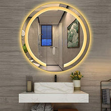 Specchio da bagno intelligente con interruttore senza touch led con lampada lampada da bagno specchio da parete specchio rotondo luminoso per il trucco specchio da bagno con luce calda 50 * 50, 60 *