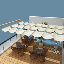 GDMING Retrattile Ombra A Vela Scorrere su Filo Crittografia Protezione Solare Tessuto per Giardino Terrazza Prato Sostituzione Copertina per Telaio Pergolato 40 Dimensioni Poliestere
