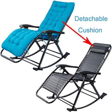 SHUAIIJUAN Sedia per il tempo libero domestico Outdoor Sedia a dondolo da giardino Sdraio reclinabili sedie pieghevoli Sdraio regolabile Rocker Zero-Gravity Sedile Beach Camping sedia di svago con l'a