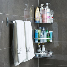 Wangel Mensola ad Angolo per Doccia Bagno, Colla Brevettata + Autoadesivo, Alluminio, Finitura Ossidata