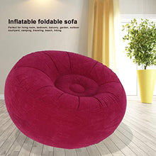 HERCHR Divano Gonfiabile, sedie gonfiabili per Chaise Longue da Interni ed Esterni(Rose Red)