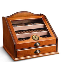ZLMMY Legno di Cedro Cigar Humidor Idratante Box Cabinet Grande capacità Fit 100 Quattro Strati Cigar Humidor Scatola