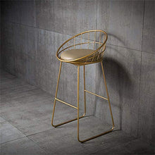 ZEH Dining Room Sedia, Armrest Sedia, Seggiolone, Seggiolone, Sgabello Sgabello Moderno Sgabello da Bar Colazione Cucina Casa Pub Sedie caffè Poggiapiedi in Metallo FACAI (Color : Schwarz)