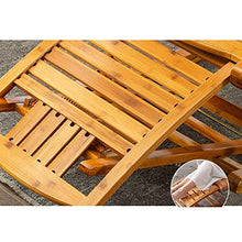 Iyom Sedia Zero Gravity, Chaise Longue, Sedia a Dondolo Pieghevole in Legno Balcone Sedia con Schienale Regolabile in bambù con poggiatesta e Massaggio ai Piedi Lettini Prendisole per Esterni Sedia