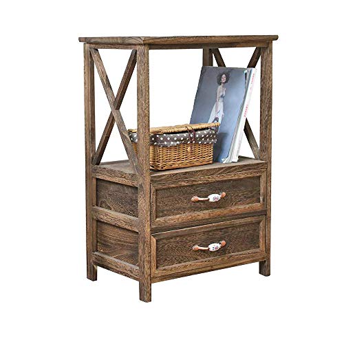 OFAY Comodino con Mensole E Cassetti, Armadio in Legno, Comodino, Comodino, Consolle Elegante, Mobili per Soggiorno